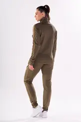 Calça peluciada com filete lateral