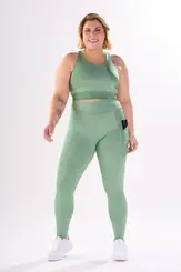 Legging cigarrete recorte lateral