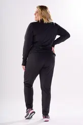 Calça agasalho leve peluciado com bolso