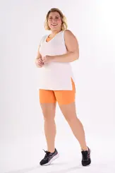 Regata ombros largos com abertura na lateral