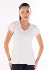 Blusa com decote V e aberturas nas laterais