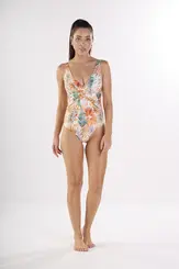 Maiô com detalhe abaixo do busto estampado