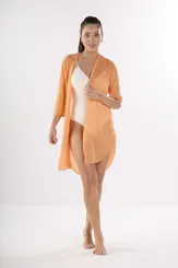 Chemise com botão e sem gola