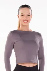 Cropped Manga Longa
