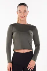 Cropped Manga Longa