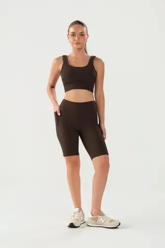Bermuda Ciclista Básica Bolso Canelada