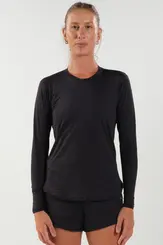 Camiseta Básica Maga Longa Feminina Proteção UV