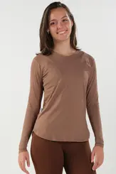 Camiseta Básica Maga Longa Feminina Proteção UV