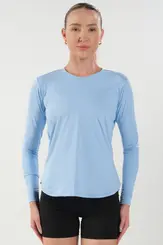 Camiseta Básica Maga Longa Feminina Proteção UV