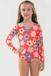 Maiô Manga Longa Infantil Estampado