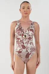 Maiô Franzido Busto Estampado